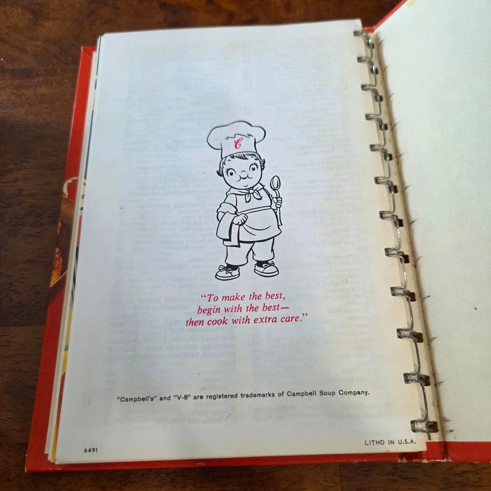 Campbell's Cooking‎ with Soup 1965 Vintage Spiral Bound Cookbook